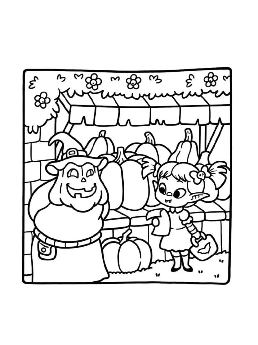 Coloriage Spooky Cutie Creatif Pour Les Saisons Magiques