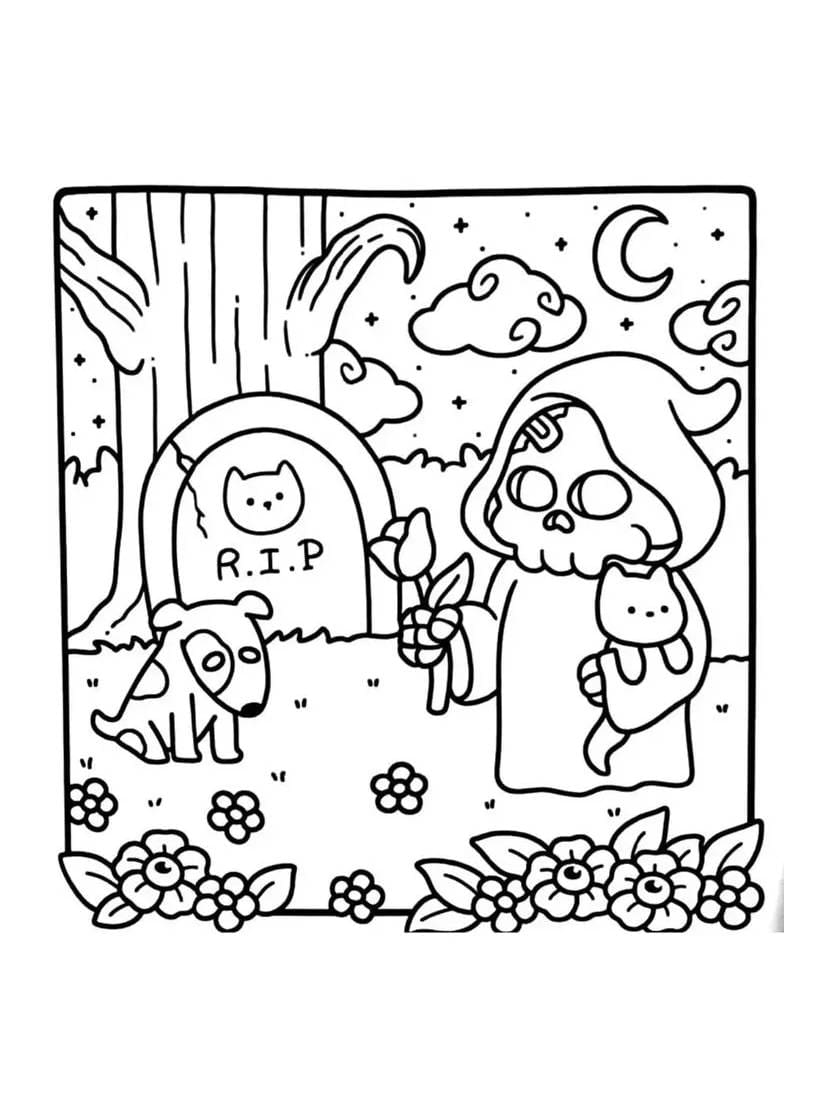 Coloriage Spooky Cutie Pour Les Fans De Lart Et Des Monstres