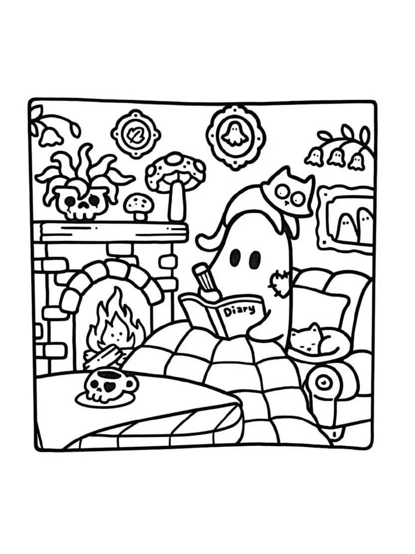 Coloriage Spooky Cutie Pour Les Fetes De Fin D Annee