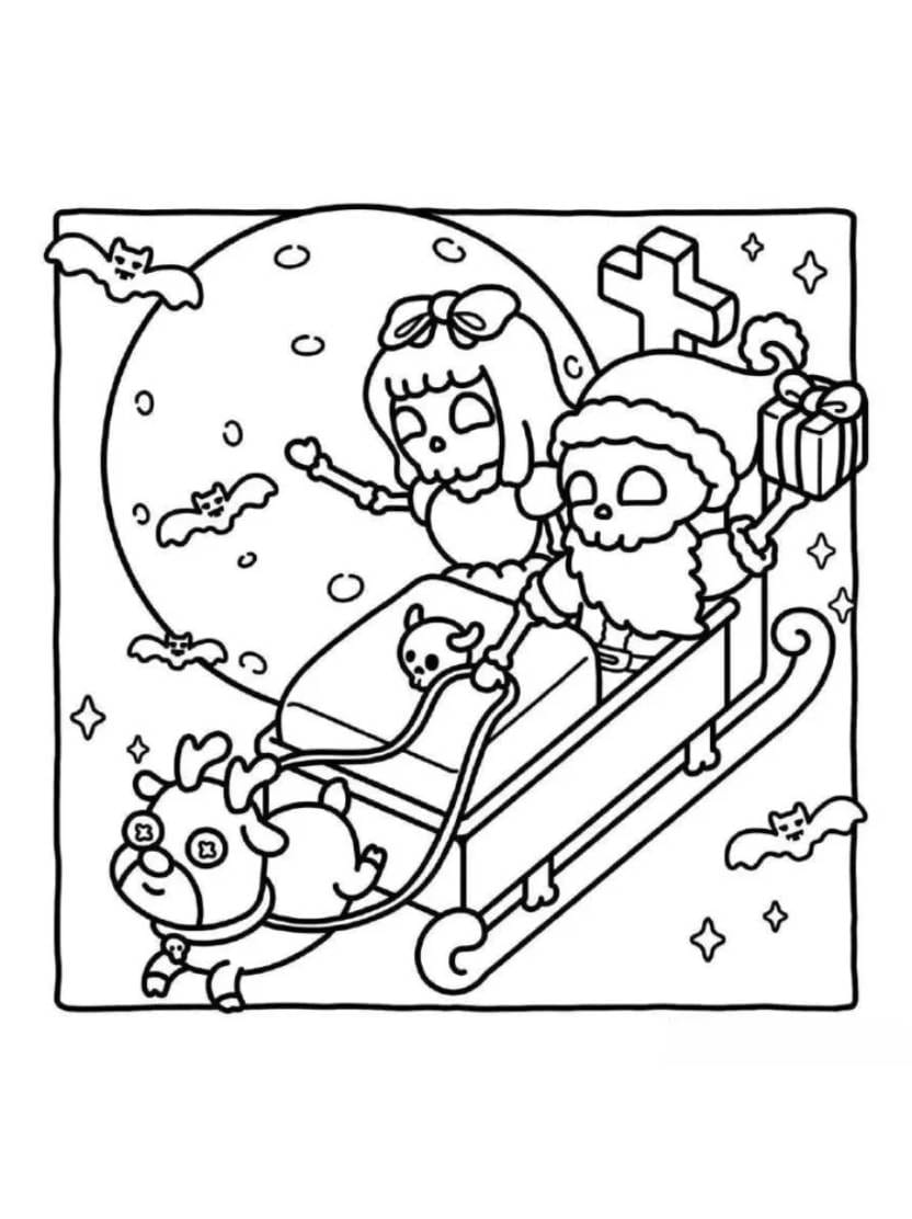 Coloriage Spooky Xmas Horriblement Amusant