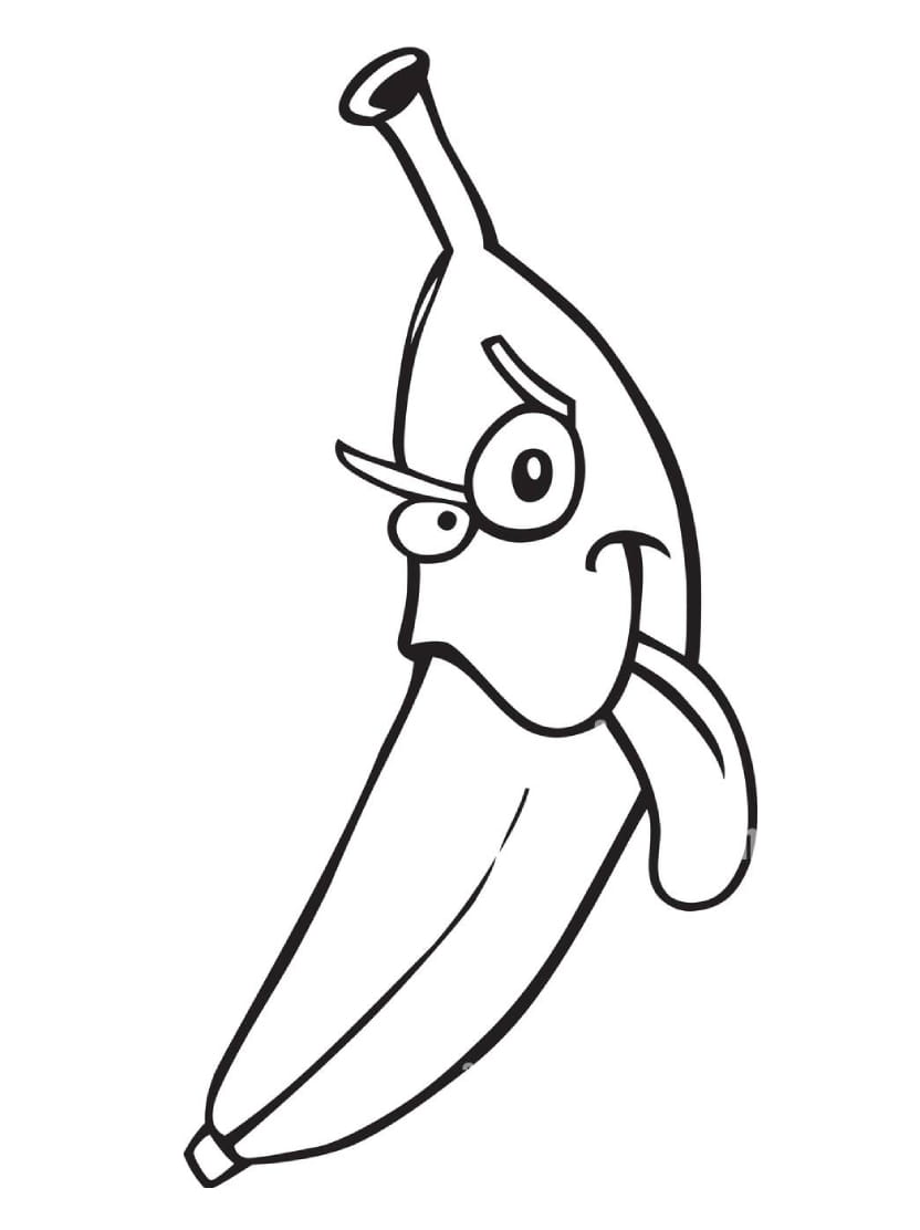 Coloriage Banane Flashy Et Original Pour Enfants