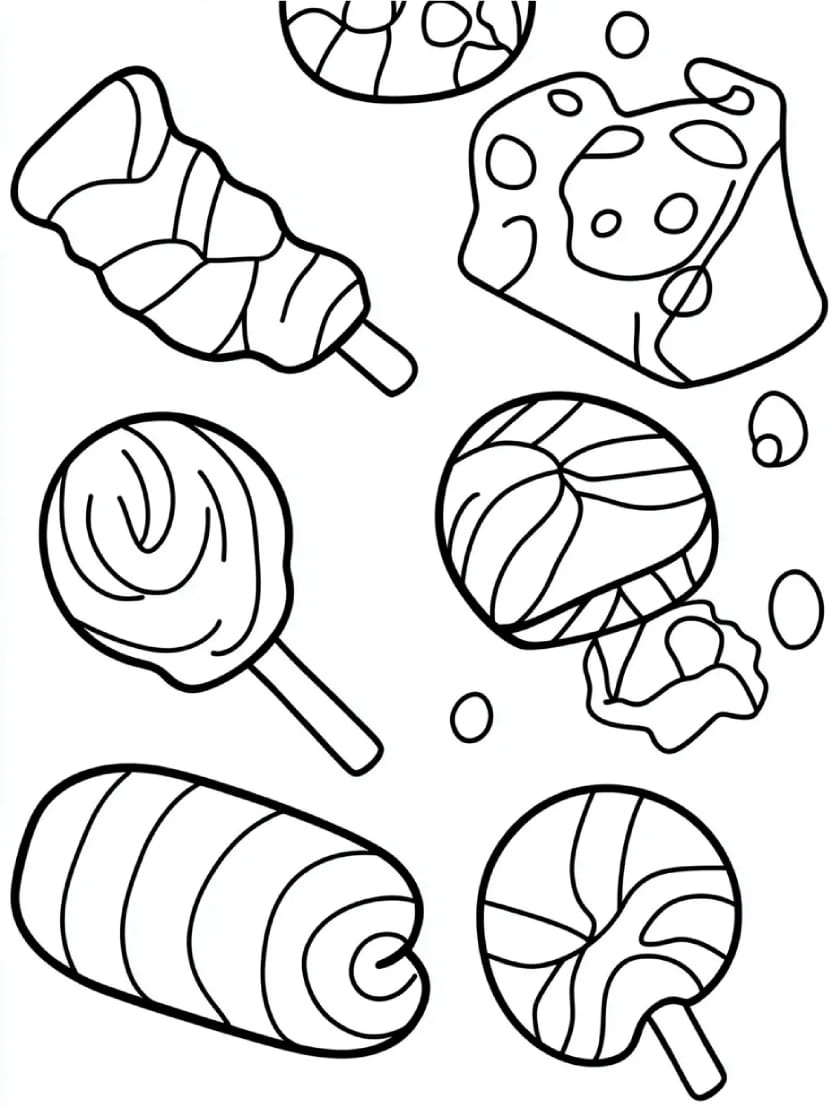 Coloriage Bonbon Coloriage Doux Pour Tous Les Ages