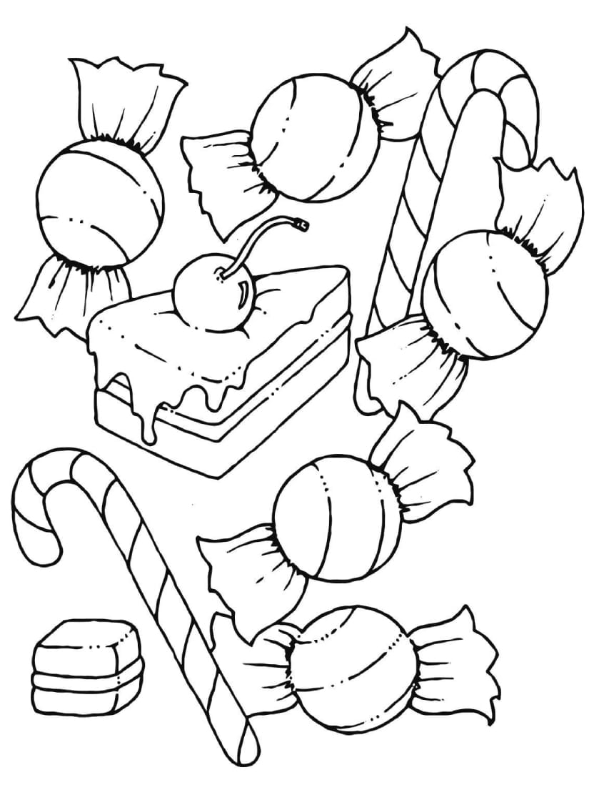 Coloriage Bonbon Pour Enfants Et Ados Qui Aiment Les Sweets