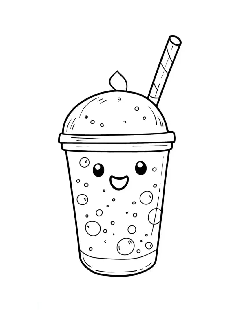 Coloriage Bubble Tea Pour De Gros Moments De Plaisir