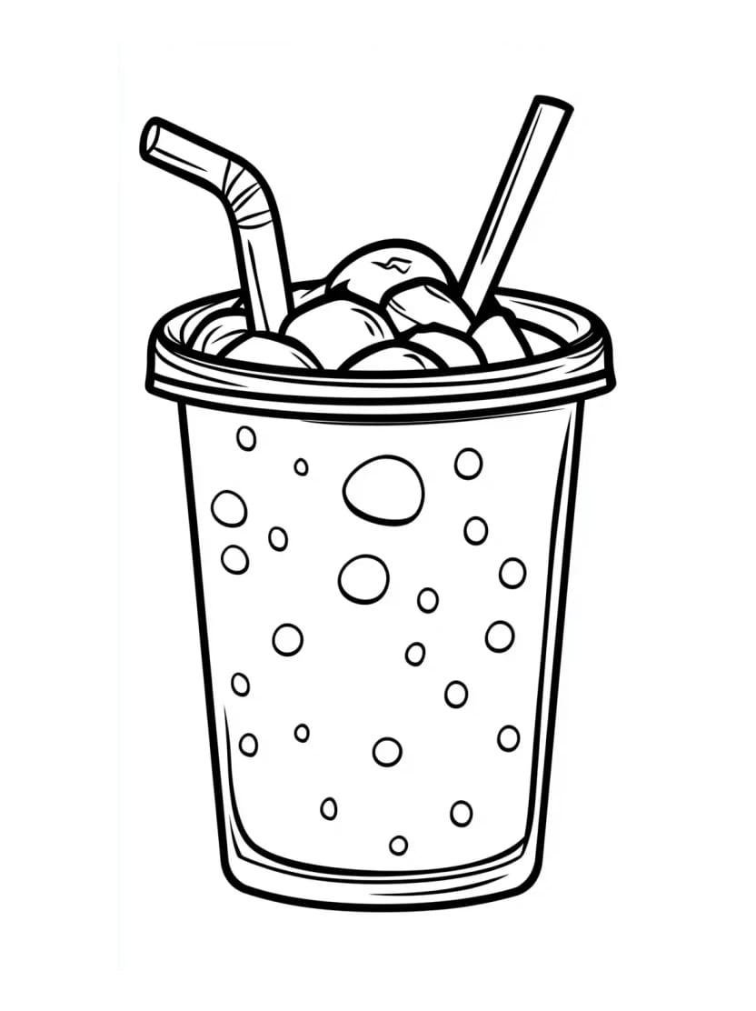 Coloriage Bubble Tea Simpliste Mais Plein De Joie