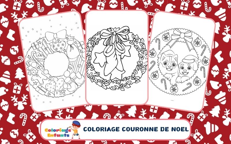 Coloriage Couronne De Noel