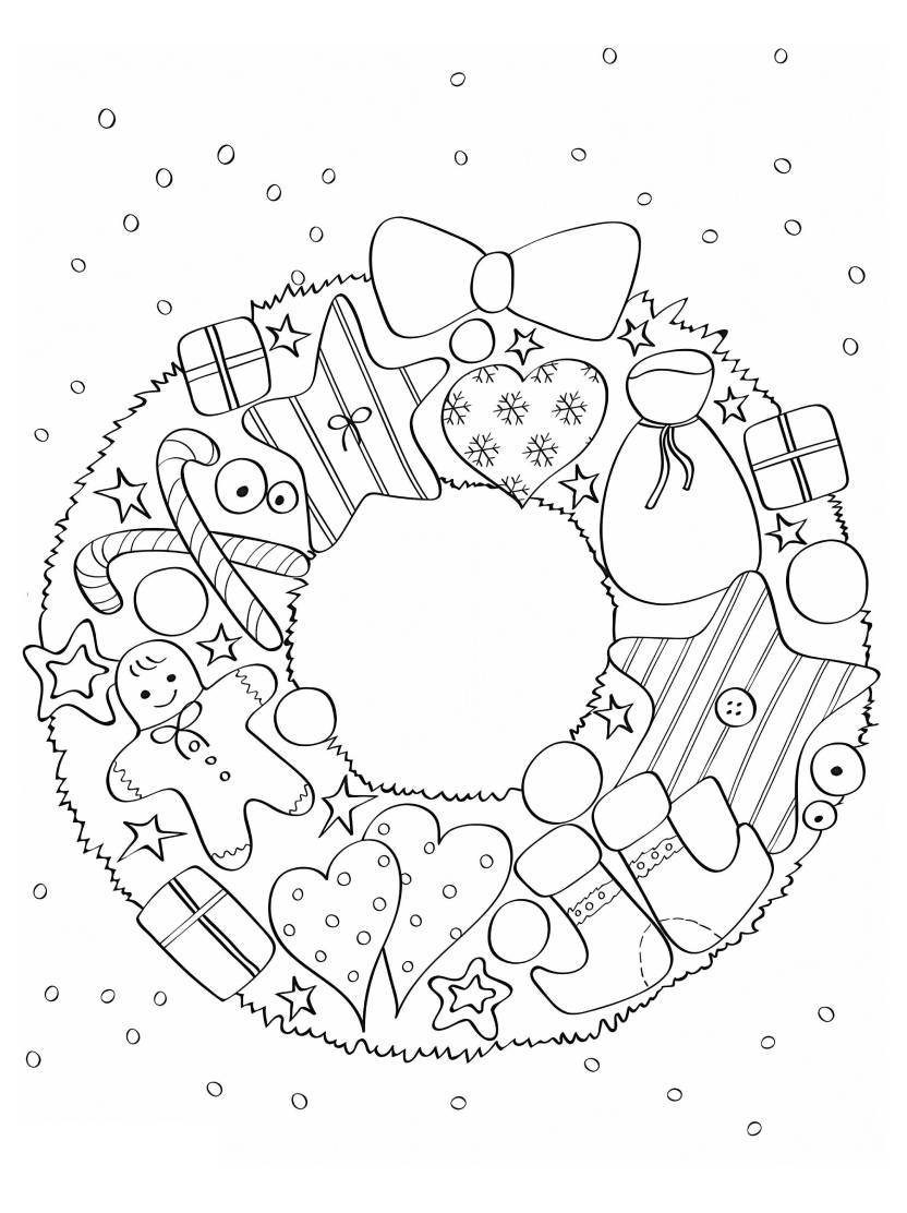 Coloriage Couronne De Noel A Imprimer Chez Vous