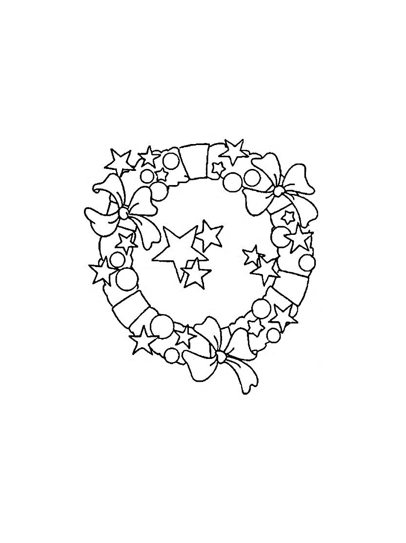 Coloriage Couronne De Noel Decorative Pour La Magie De Noel