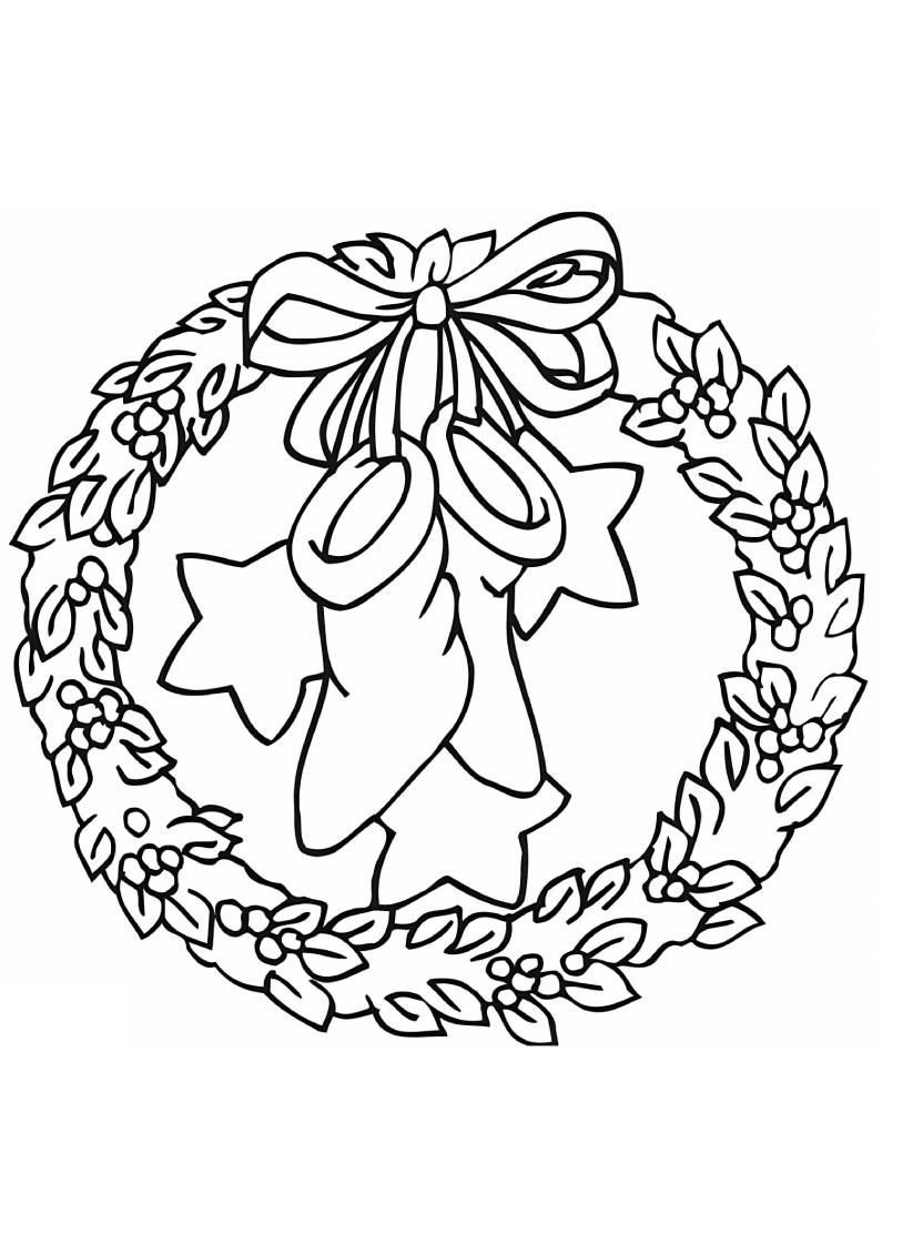 Coloriage Couronne De Noel Gratuit Pour Toute La Famille