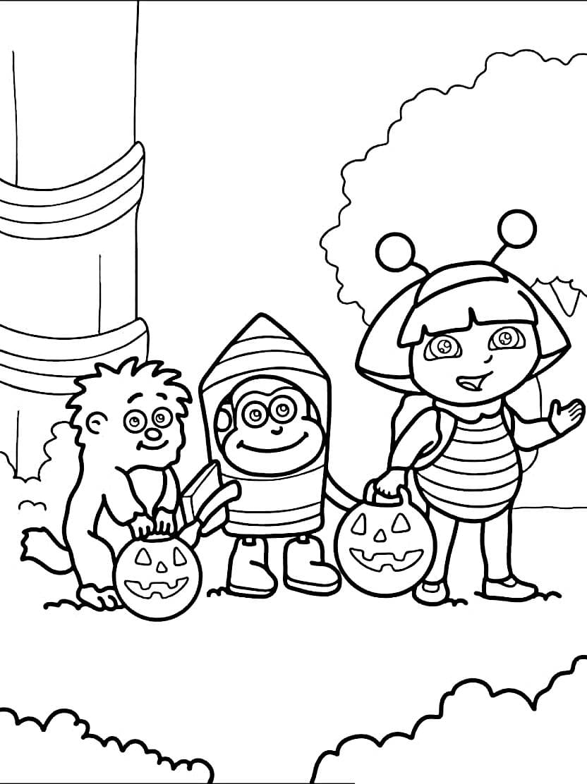 Coloriage Dora The Explorer Pour Apprendre En S Amusant