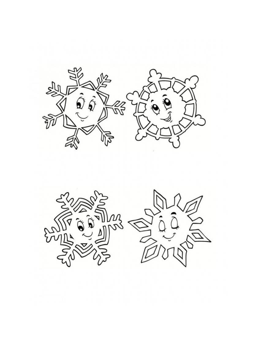 Coloriage Flocon De Neige Simple Et Relaxant