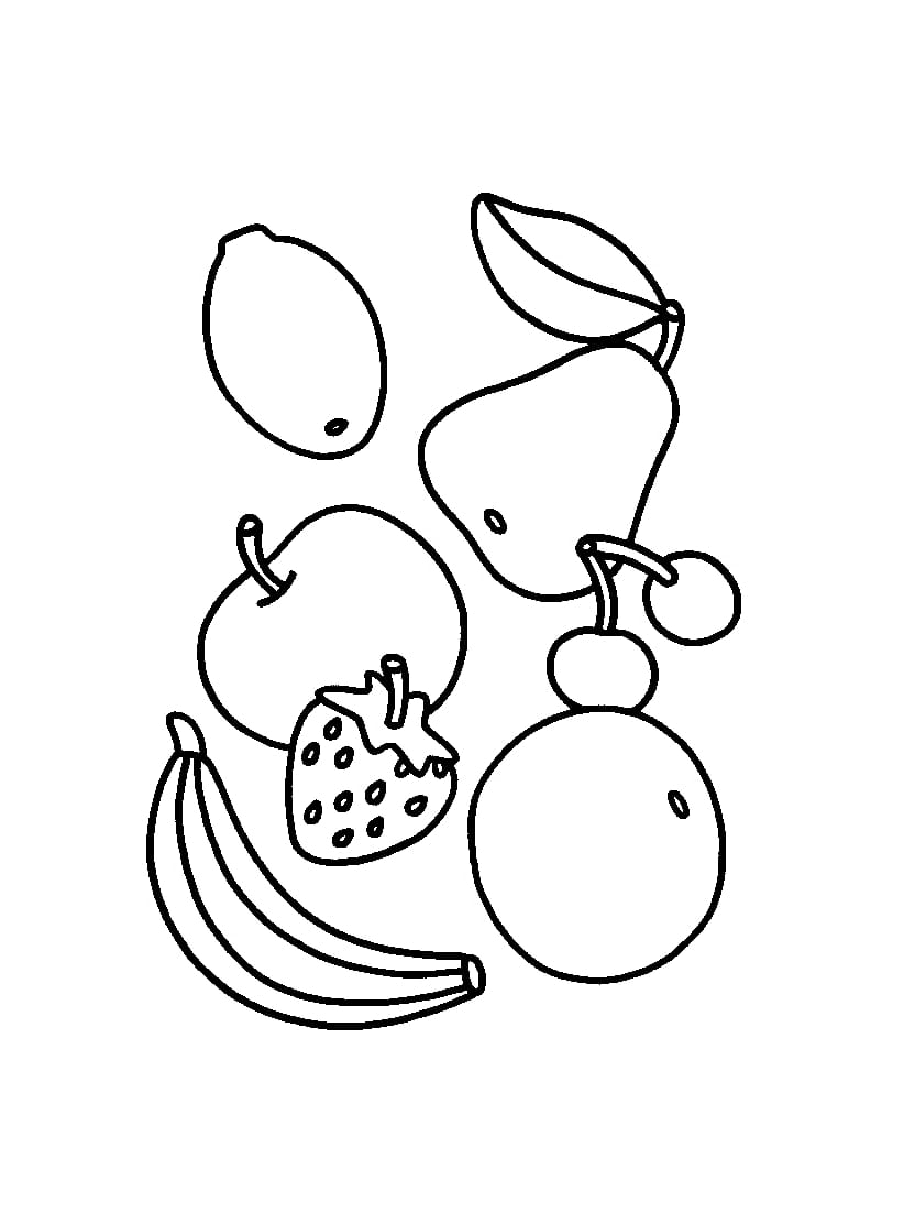 Coloriage Fruits Tropicaux Vibrants