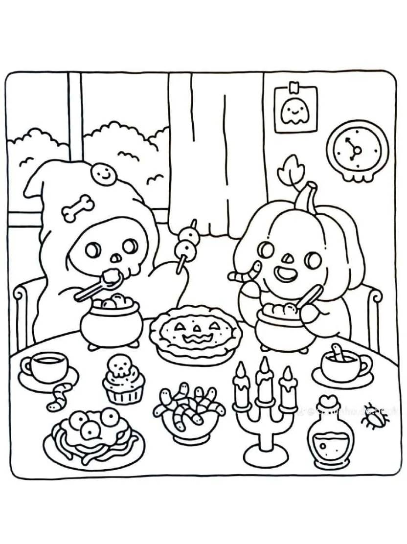 Coloriage Fuzzy Hygge Avec Des Scenes Charmantes Et Apaisantes