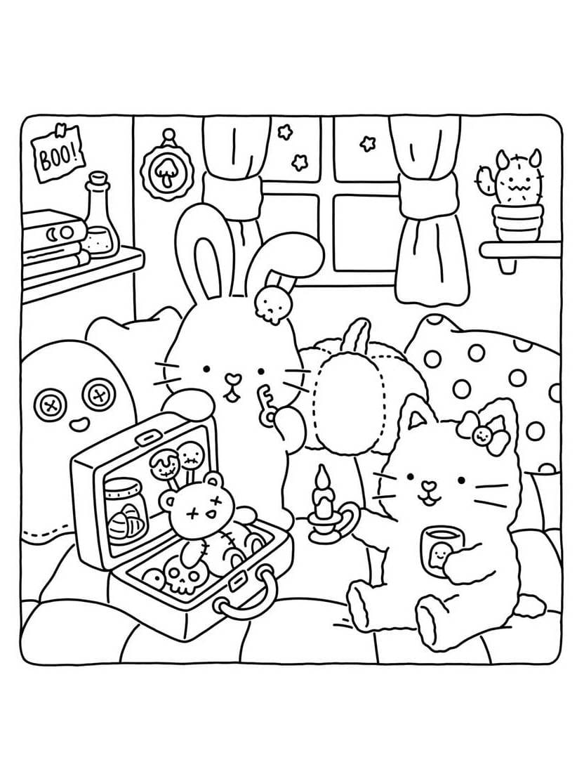 Coloriage Fuzzy Hygge Pour Des Temps Calmes Et Chaleureux