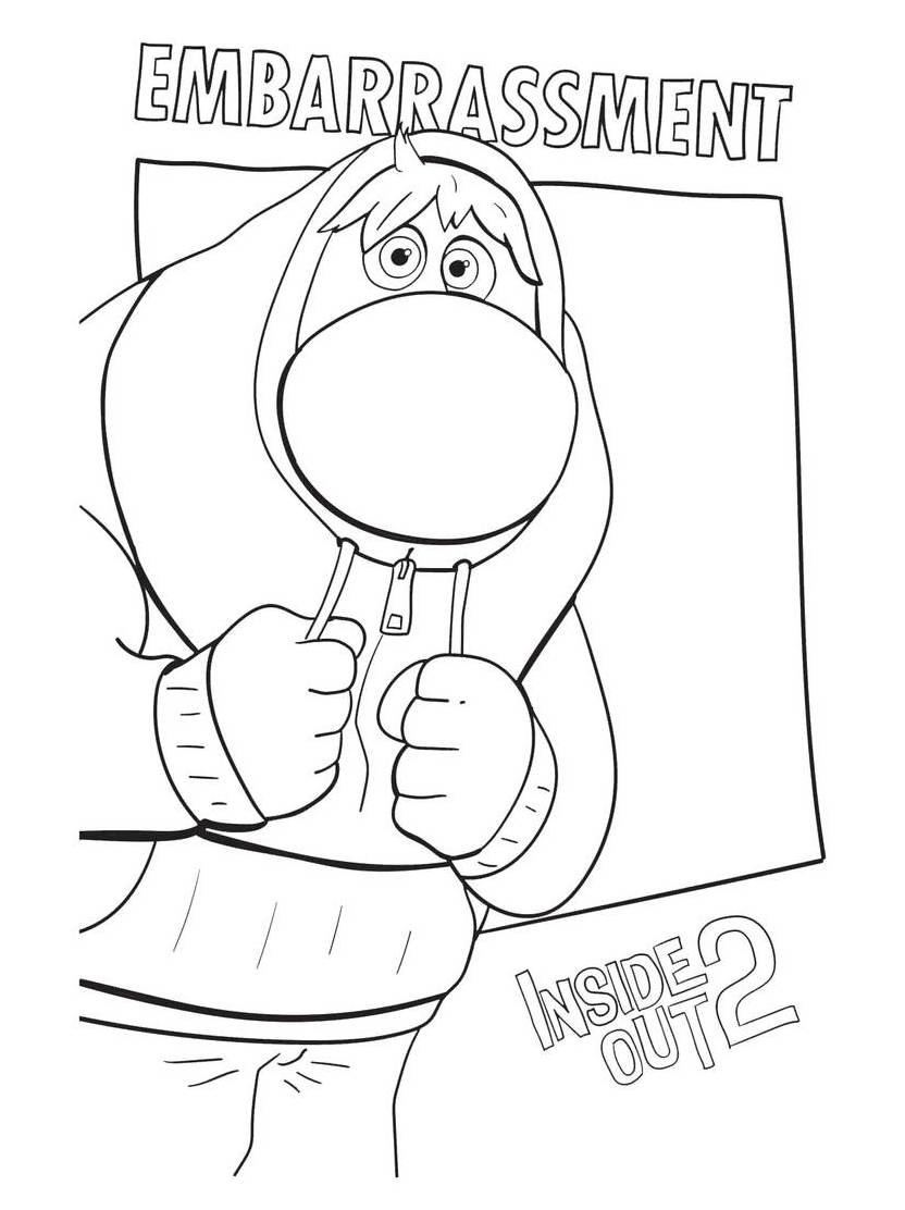 Coloriage Inside Out Avec Joy Disgust Sadness Et Les Autres Personnages