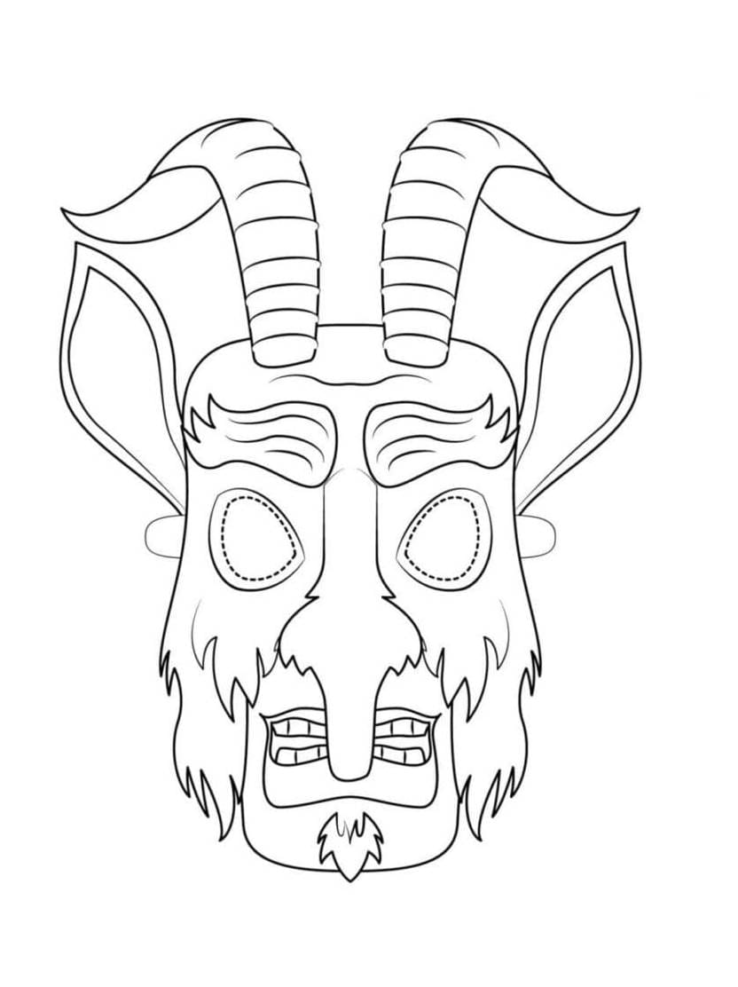 Coloriage Krampus Avec Scenes Drole Et Creepy A Imprimer