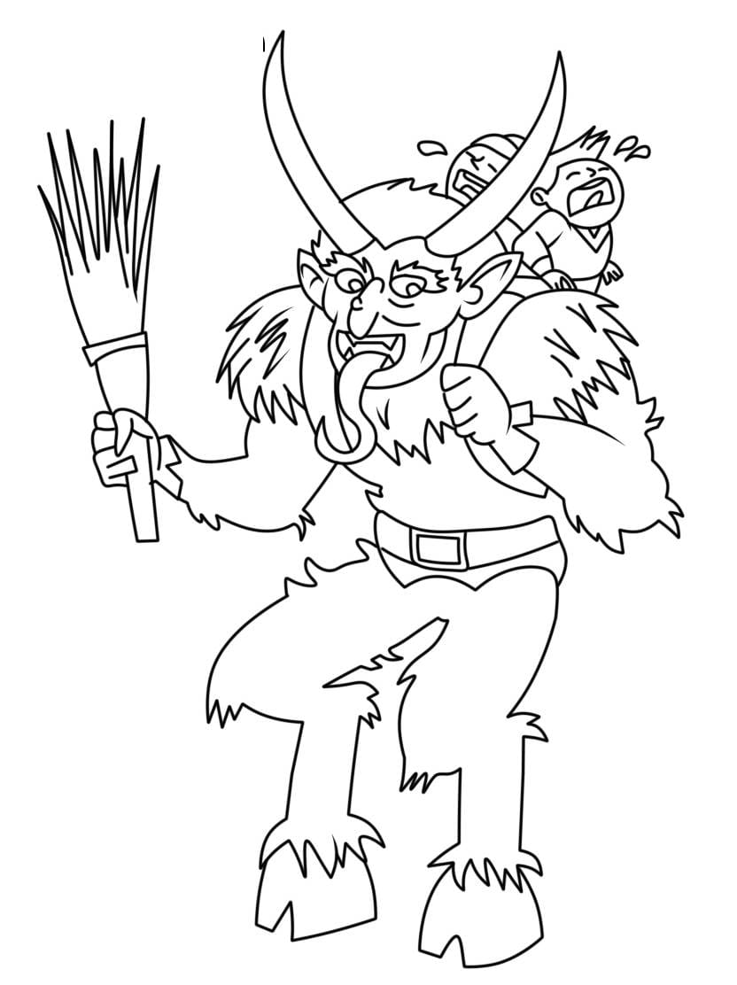 Coloriage Krampus Plein De Terrifiantes Creations