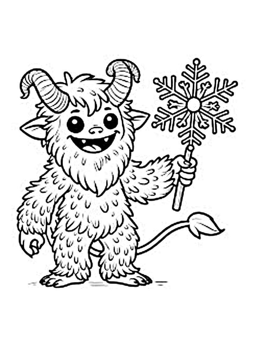 Coloriage Krampus Pour Les Aventuriers De Noel