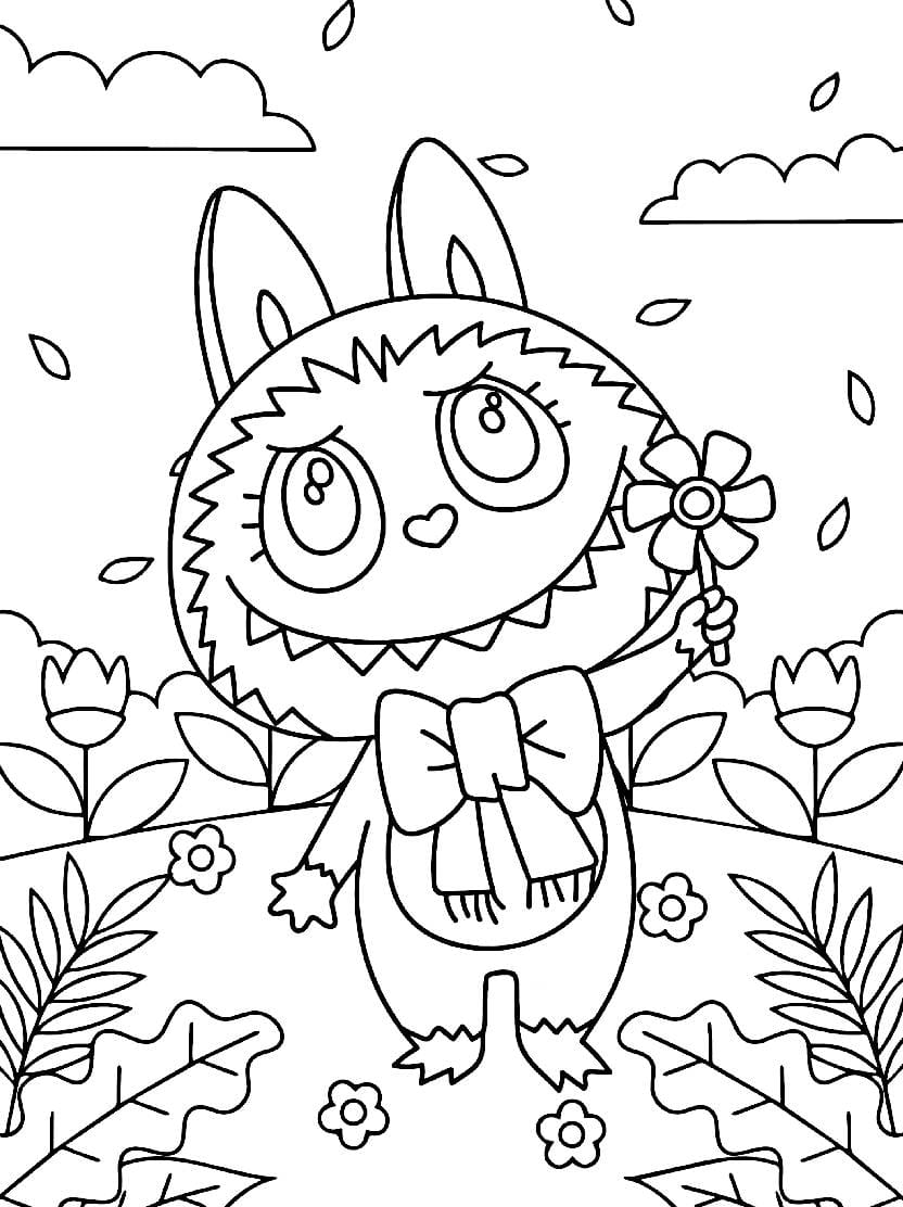 Coloriage Labubu Tres Attrayant Pour Les Enfants