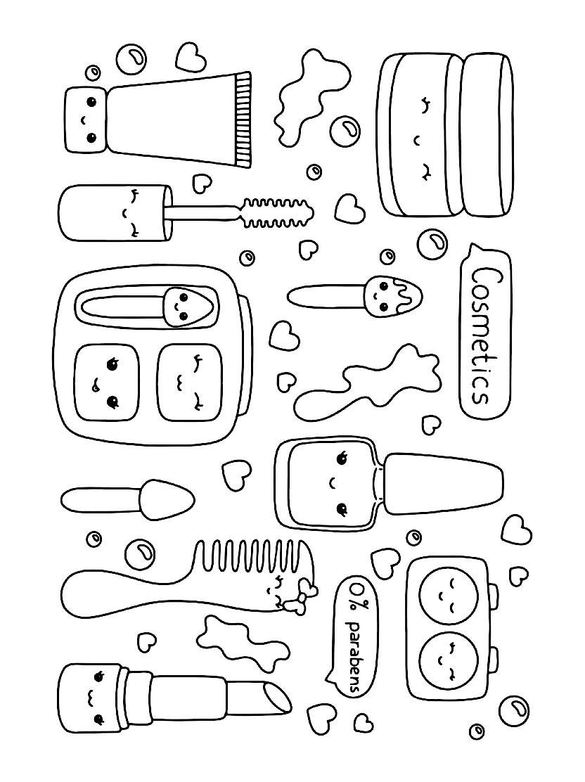 Coloriage Maquillage Pour Une Apparence Radieuse Et Fluide