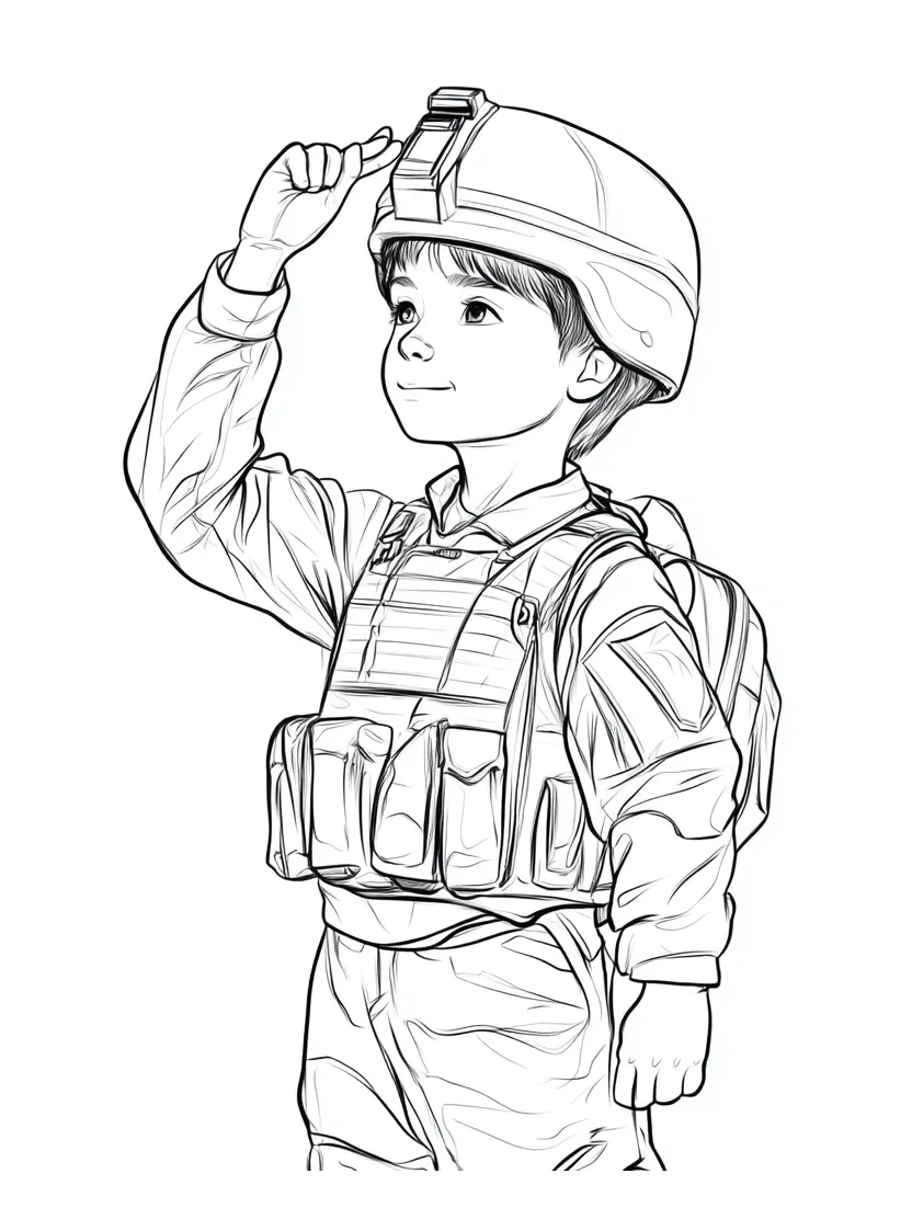 Coloriage Militaire Avec Armes Et Tanks