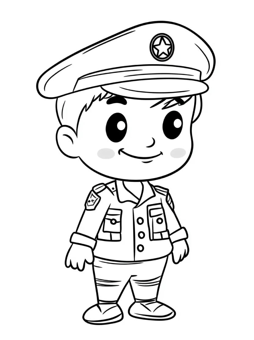 Coloriage Militaire Pour Les Petits Soldats