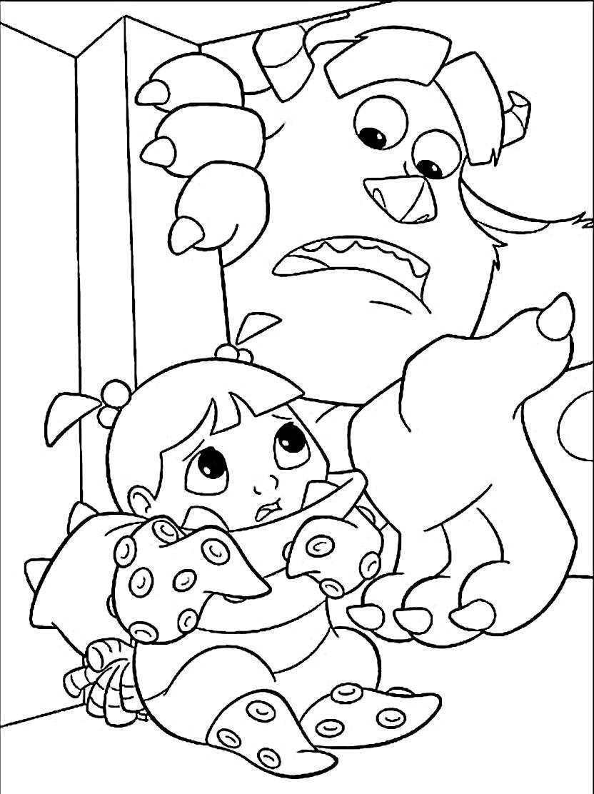 Coloriage Monsters Inc Completement Magique Pour Les Enfants