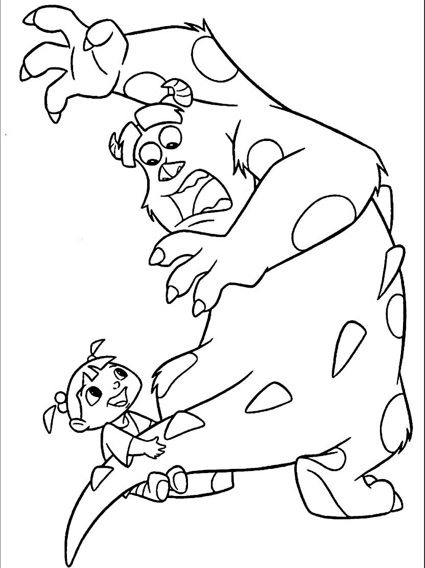 Coloriage Monsters Inc Facile Pour Debutants