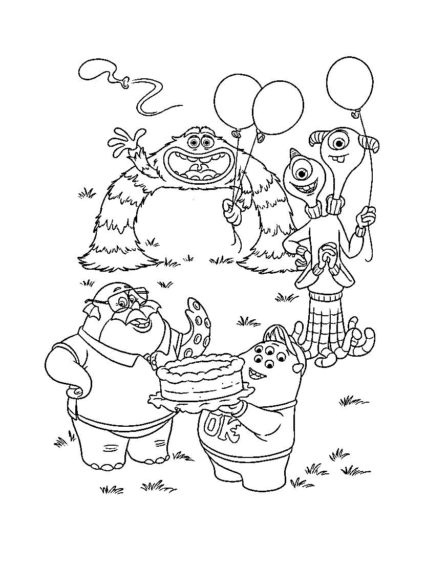 Coloriage Monsters Inc Gratuit Pour Deux Mains Creatives