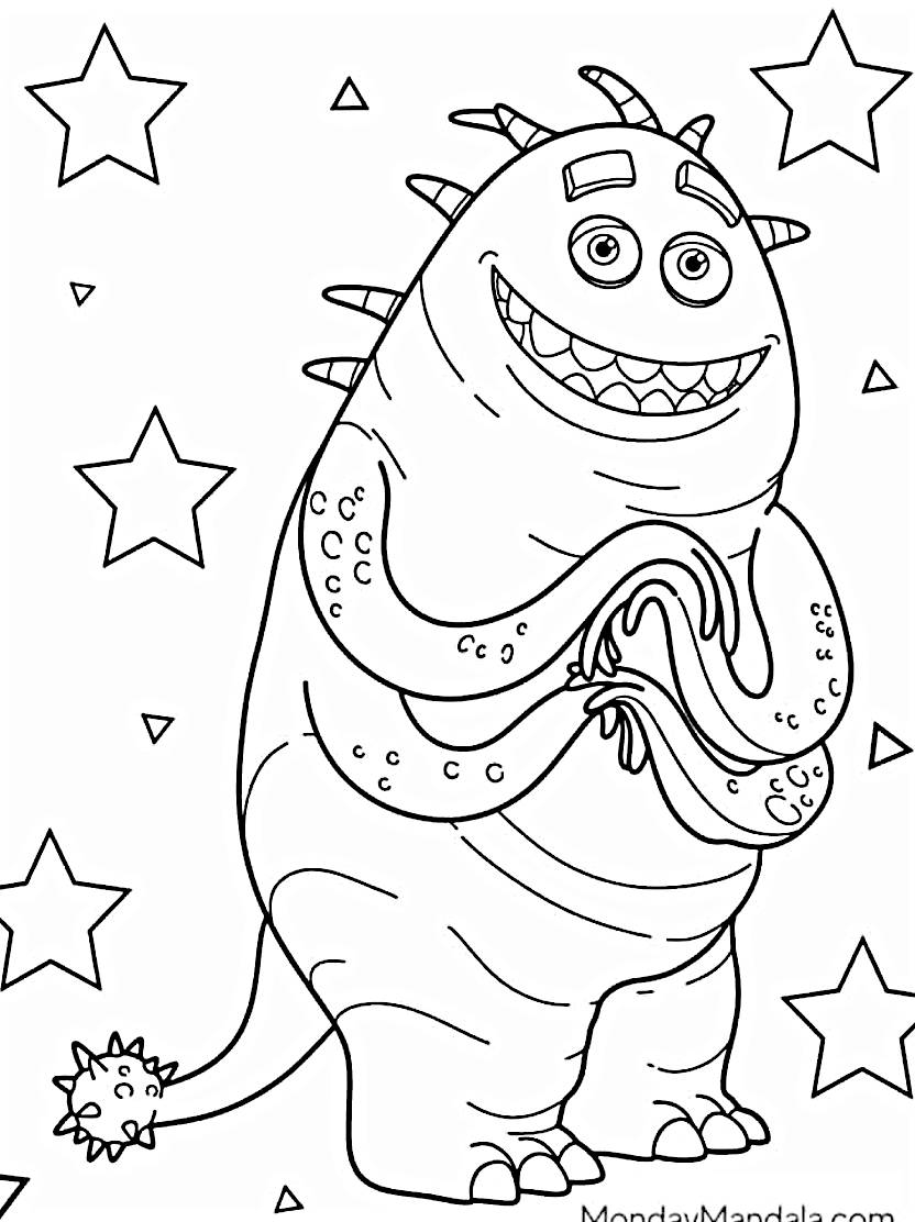 Coloriage Monsters Inc Pour Un Fantastique Voyage Dans Lunivers