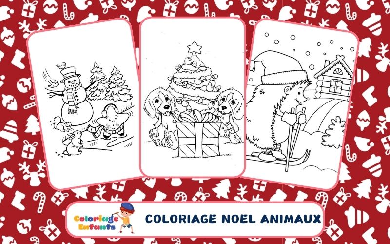 Coloriage Noel Animaux