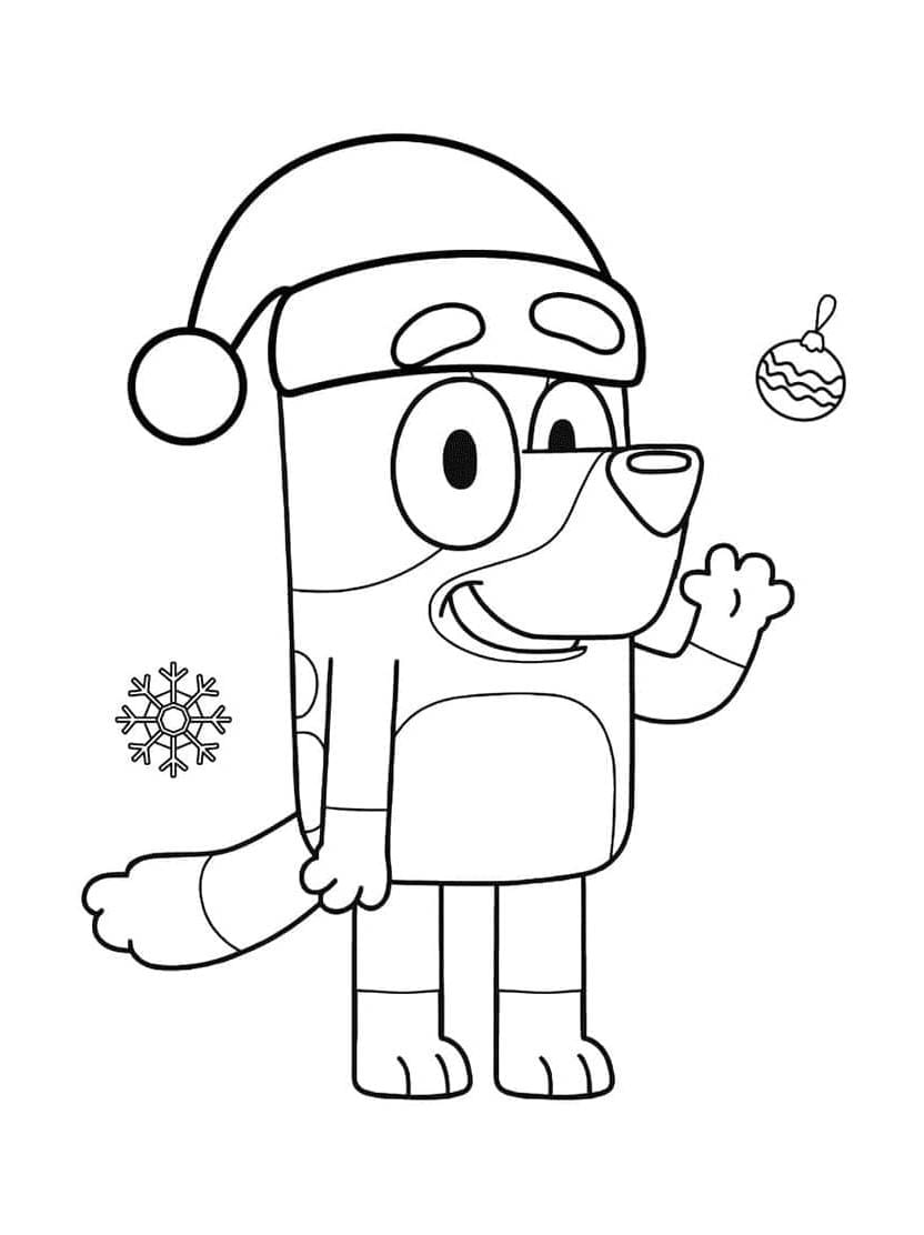 Coloriage Noel Bluey Pour Des Fetes Magiques