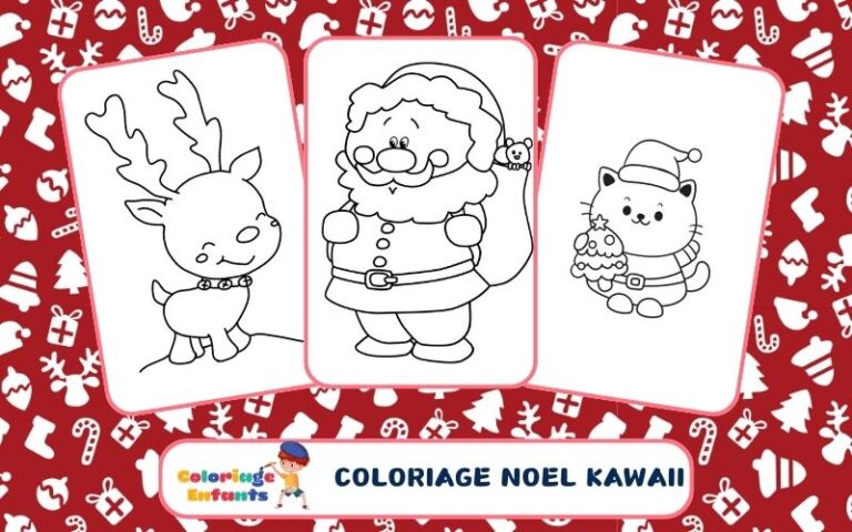 Coloriage Noel Kawaii