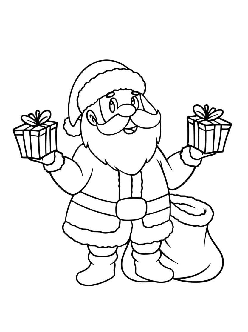 Coloriage Noel Maternelle Pour Enfants Facile