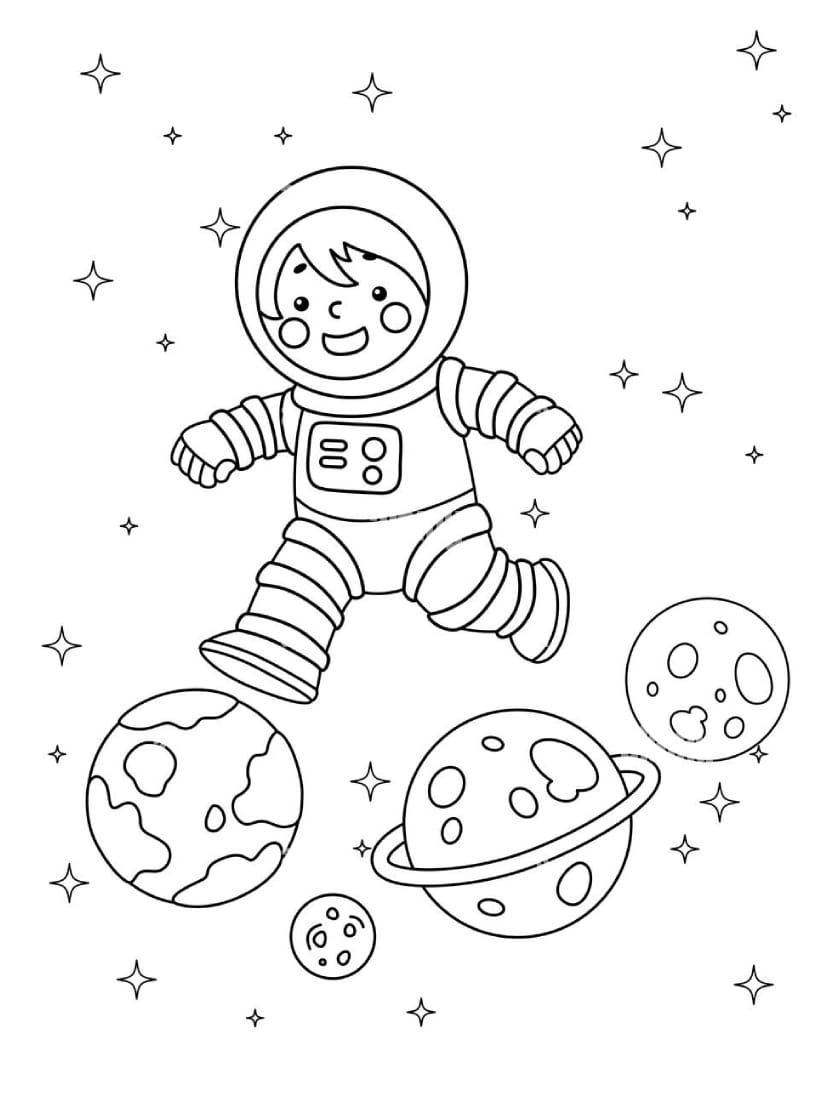 Coloriage Planete Grandeur Nature Pour Enfants