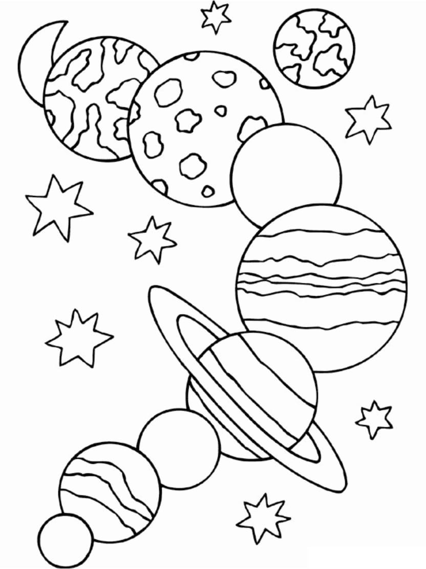 Coloriage Planete Magique Pour Enfants