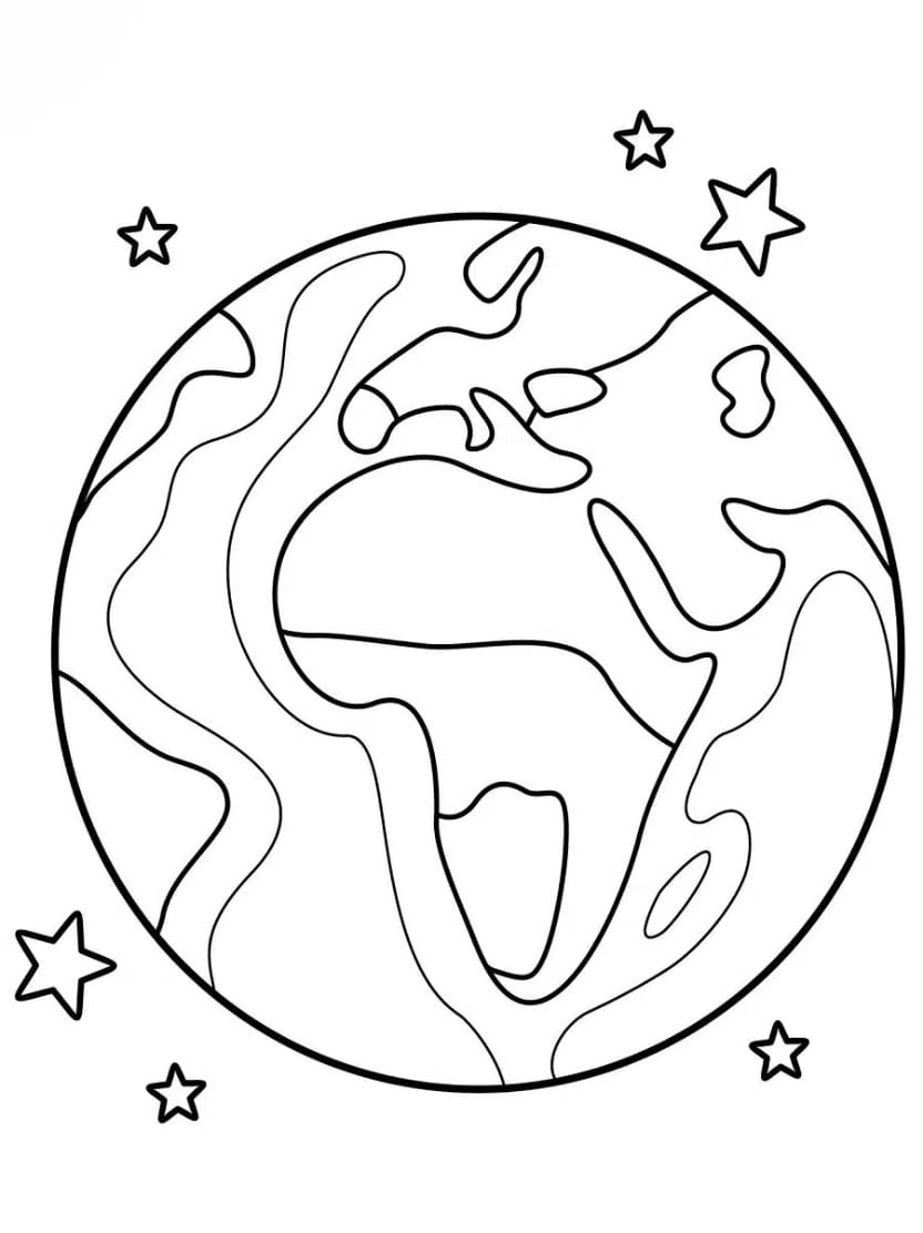 Coloriage Planete Pleine D Imagination Pour Enfants