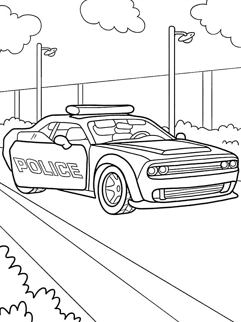 Coloriage Police Aventure De Patrouille Pour Enfants