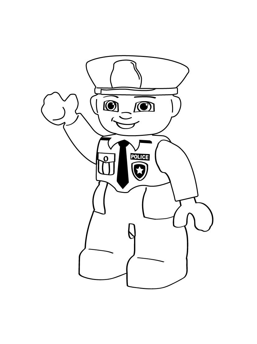 Coloriage Police En Mission Pour Petits