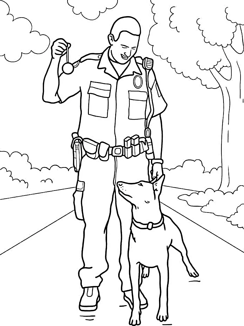 Coloriage Police Pour Les Enfants Aventuriers