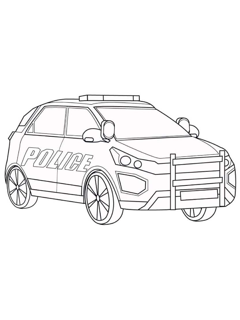 Coloriage Police Vehicules Pour Enfants