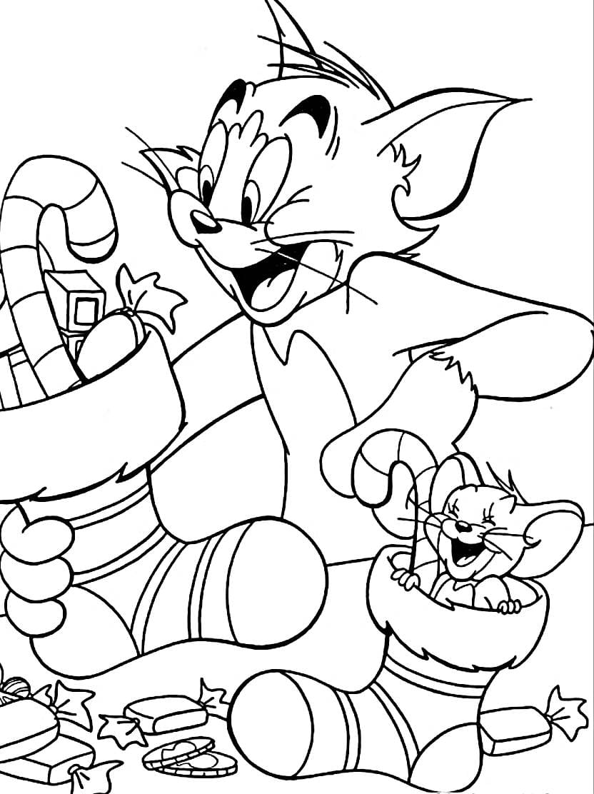 Coloriage Tom And Jerry Gratuit Et Ideal Pour Les Petits