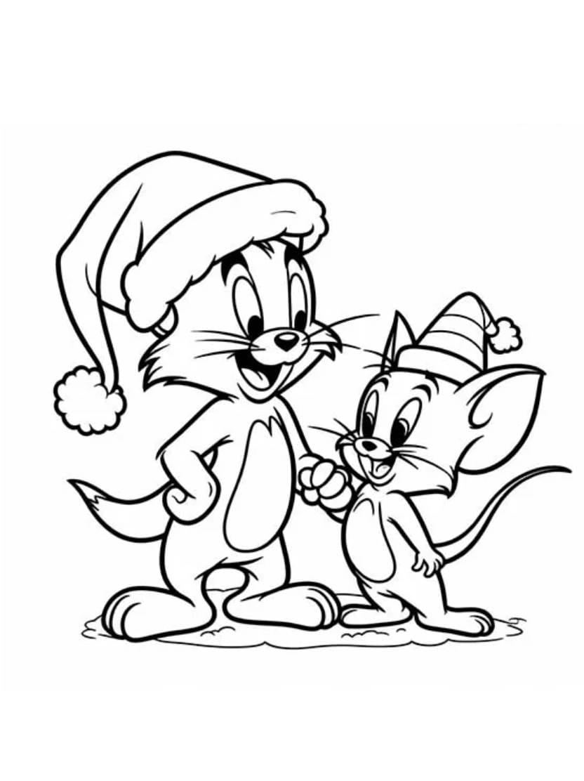 Coloriage Tom And Jerry Simples Et Pleins De Bonheur