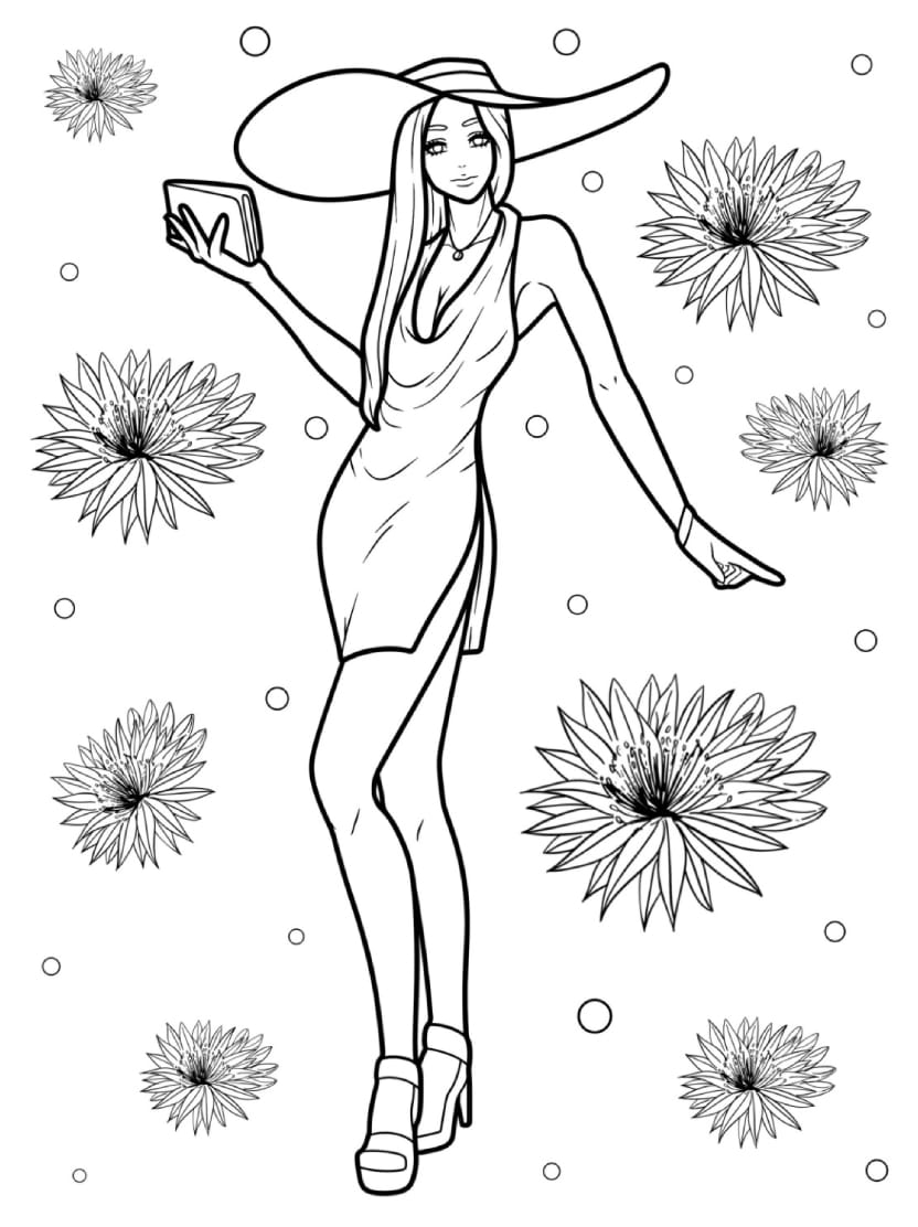 Coloriage Top Model Glamour Et Trendy Pour Votre Creativite