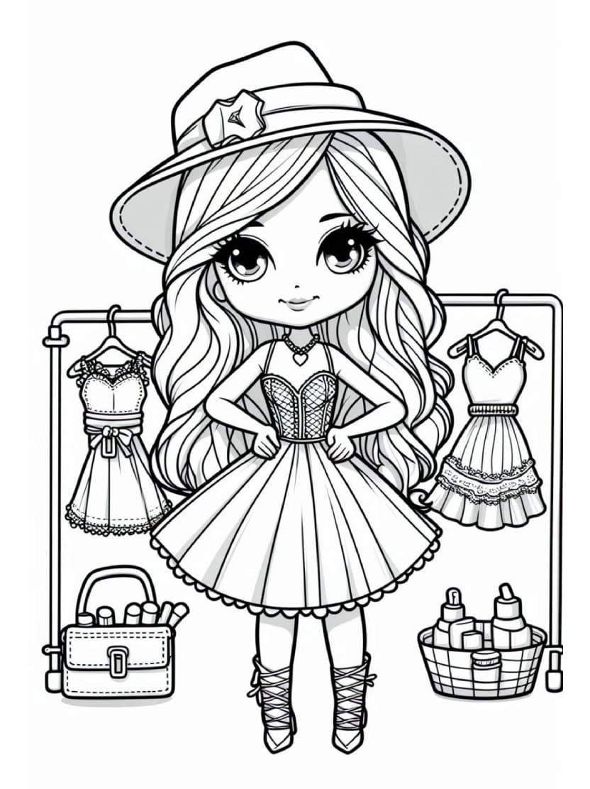 Coloriage Top Model Pour Les Petites Stars De La Mode