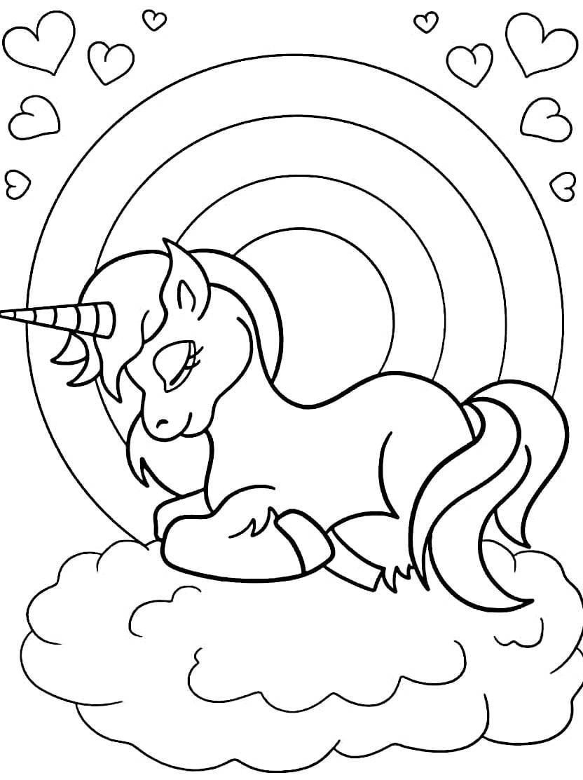 Coloriage Unicorn Adorable Pour Les Enfants