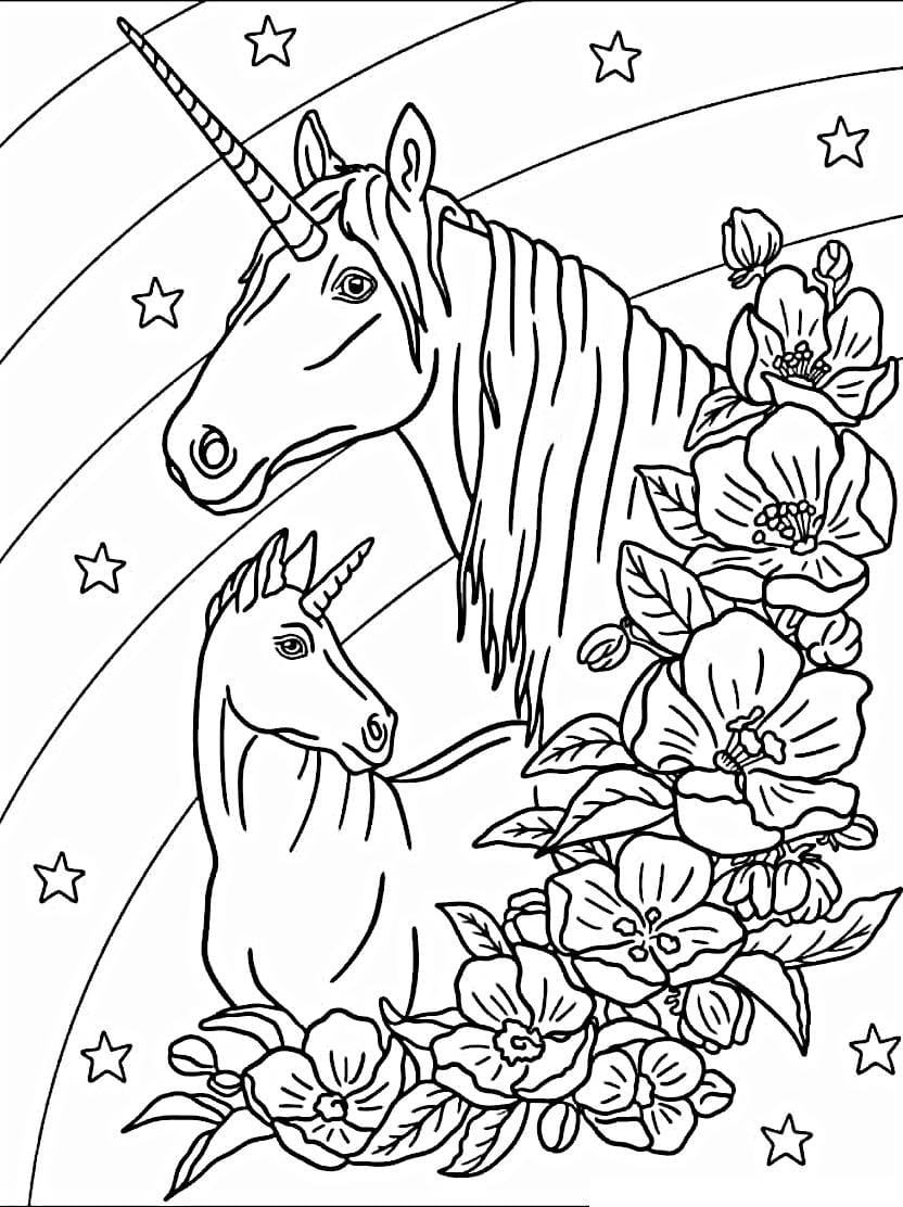 Dessins A Imprimer Unicorn Simples Et Joyeux