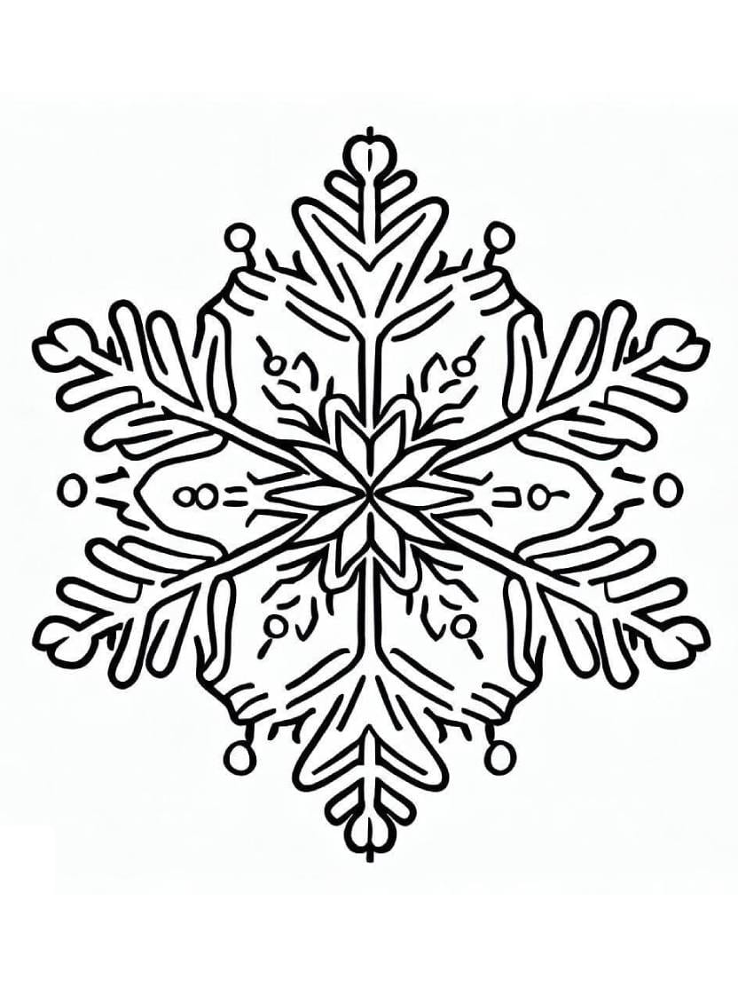 Dessins Flocon De Neige A Colorier Pour Decorations