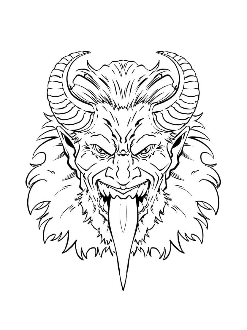 Dessins Krampus A Colorier Pour Instaurer Le Mystere