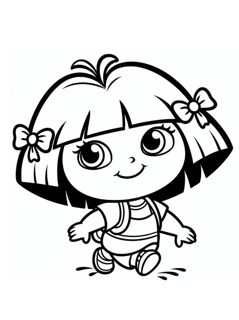 Dora The Explorer Coloriage Pour Aventures Creatives